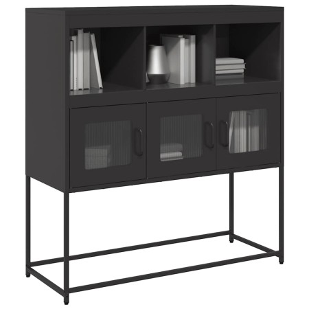 Cold-rolled black steel sideboard 100.5x39x107 cm by , Sideboards - Ref: Foro24-853416, Price: 89,12 €, Discount: %