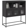 Kaltgewalzter schwarzer Stahlschrank 100,5x39x107 cm von , Sideboards - Ref: Foro24-853416, Preis: 89,12 €, Rabatt: %