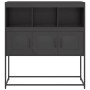 Kaltgewalzter schwarzer Stahlschrank 100,5x39x107 cm von , Sideboards - Ref: Foro24-853416, Preis: 89,12 €, Rabatt: %