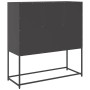 Kaltgewalzter schwarzer Stahlschrank 100,5x39x107 cm von , Sideboards - Ref: Foro24-853416, Preis: 89,12 €, Rabatt: %
