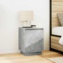 Bedside table with LED lights concrete gray 38x34x50 cm by , Nightstands - Ref: Foro24-861271, Price: 46,04 €, Discount: %