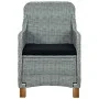 Outdoor furniture set, 3 pieces, light gray synthetic rattan with cushions. by vidaXL, Garden sets - Ref: Foro24-3060181, Pri...