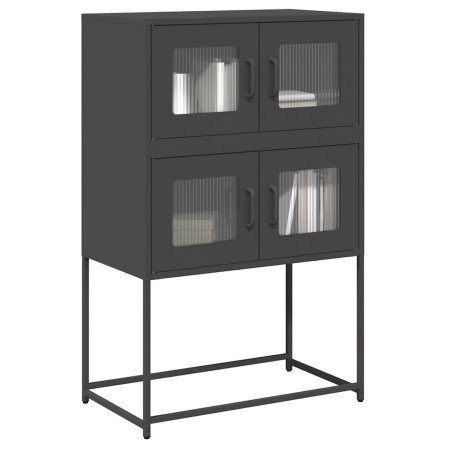 Aparador de acero negro 68x39x107 cm de , Aparadores - Ref: Foro24-853344, Precio: 74,96 €, Descuento: %