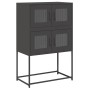 Aparador de acero negro 68x39x107 cm de , Aparadores - Ref: Foro24-853344, Precio: 74,96 €, Descuento: %