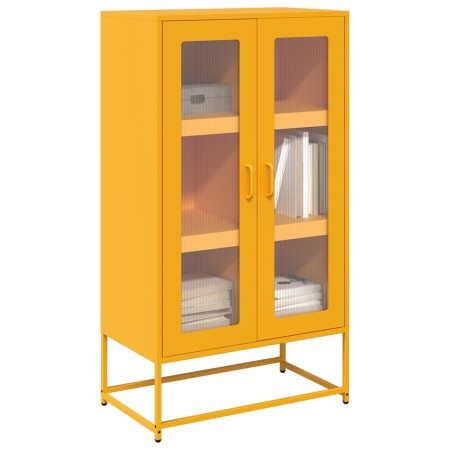 Aparador de acero amarillo mostaza 68x39x123 cm de , Aparadores - Ref: Foro24-853359, Precio: 145,42 €, Descuento: %