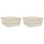 Gartentische 2 Stück imprägniertes Fichtenholz 60x60x30 cm von vidaXL, Modulare Sofas für den Außenbereich - Ref: Foro24-3156...