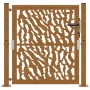 Puerta de jardín diseño con listón acero desgastado 105x105 cm