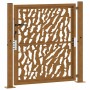 Puerta de jardín diseño con listón acero desgastado 105x105 cm