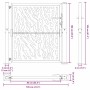 Garden gate design with worn steel slat 105x105 cm by , garden gates - Ref: Foro24-4100984, Price: 170,95 €, Discount: %