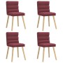 Dining chairs 4 units, red wine fabric by , dining chairs - Ref: Foro24-3315396, Price: 217,96 €, Discount: %