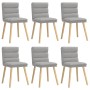 Sillas de comedor 6 uds tela gris nube de , Sillas de comedor - Ref: Foro24-3315672, Precio: 327,14 €, Descuento: %
