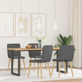 Drehbare Esszimmerstühle, 4 Stück, dunkelgraues Stoffpolster. von , Essstühle - Ref: Foro24-3315321, Preis: 204,32 €, Rabatt: %