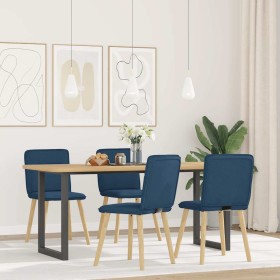 Dining chairs 4 units blue fabric by , dining chairs - Ref: Foro24-3315328, Price: 203,76 €, Discount: %