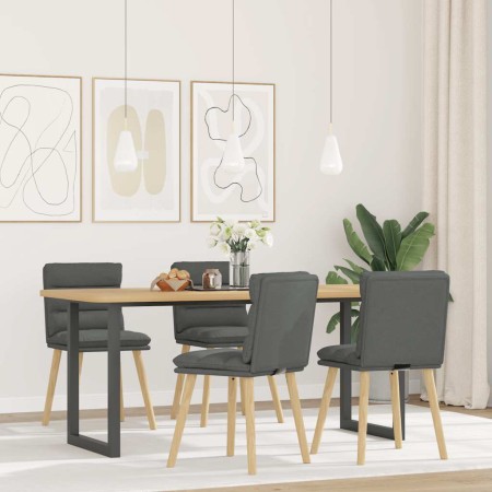 Sillas de comedor giratorias 4 unidades tela gris oscuro de , Sillas de comedor - Ref: Foro24-3315394, Precio: 217,51 €, Desc...