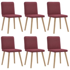 Dining chairs 6 units, red wine fabric. by , dining chairs - Ref: Foro24-3315517, Price: 300,10 €, Discount: %