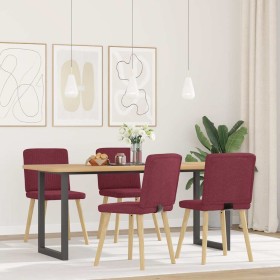 Dining chairs 4 units, red wine fabric by , dining chairs - Ref: Foro24-3315300, Price: 198,29 €, Discount: %