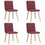 Dining chairs 4 units, red wine fabric by , dining chairs - Ref: Foro24-3315300, Price: 198,29 €, Discount: %