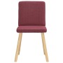Sillas de comedor 4 unidades tela rojo tinto de , Sillas de comedor - Ref: Foro24-3315300, Precio: 198,22 €, Descuento: %