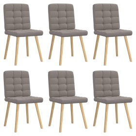 Sillas de comedor 6 unidades de tela gris taupe de , Sillas de comedor - Ref: Foro24-3315467, Precio: 305,92 €, Descuento: %