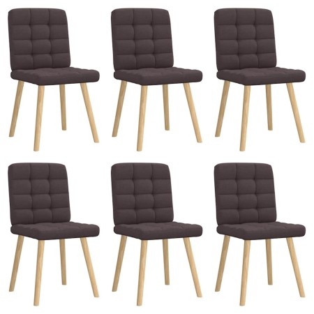 Esstischstühle, 6 Stück, dunkelbrauner Stoff von , Essstühle - Ref: Foro24-3315465, Preis: 306,42 €, Rabatt: %