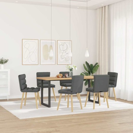 Sillas de comedor 6 unidades tela gris oscuro de , Sillas de comedor - Ref: Foro24-3315664, Precio: 325,01 €, Descuento: %