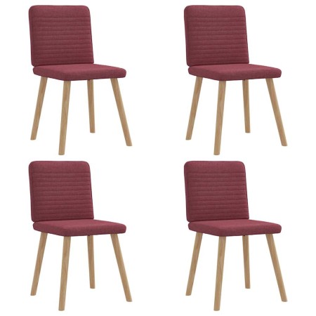 Dining chairs 4 units, red wine fabric by , dining chairs - Ref: Foro24-3315247, Price: 200,85 €, Discount: %