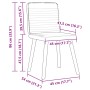 Dining chairs 6 units blue fabric by , dining chairs - Ref: Foro24-3315522, Price: 300,10 €, Discount: %