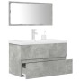 Badezimmermöbel-Set, 2-teilig, aus grauem Beton-Sperrholz. von , Badezimmermöbel - Ref: Foro24-3324918, Preis: 253,72 €, Raba...
