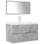 Badezimmermöbel-Set, 2-teilig, aus grauem Beton-Sperrholz. von , Badezimmermöbel - Ref: Foro24-3324918, Preis: 253,72 €, Raba...