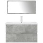 Badezimmermöbel-Set, 2-teilig, aus grauem Beton-Sperrholz. von , Badezimmermöbel - Ref: Foro24-3324918, Preis: 253,72 €, Raba...
