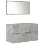 Badezimmermöbel-Set, 2-teilig, aus grauem Beton-Sperrholz. von , Badezimmermöbel - Ref: Foro24-3324918, Preis: 253,72 €, Raba...