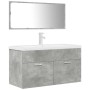 Bathroom furniture set, 2 pieces, gray plywood concrete by , Bathroom furniture - Ref: Foro24-3324894, Price: 332,28 €, Disco...
