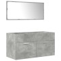 Bathroom furniture set, 2 pieces, gray plywood concrete by , Bathroom furniture - Ref: Foro24-3324894, Price: 332,28 €, Disco...