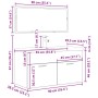 Bathroom furniture set, 2 pieces, gray plywood concrete by , Bathroom furniture - Ref: Foro24-3324894, Price: 332,28 €, Disco...