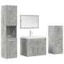 Set muebles de baño 5 piezas madera ingeniería gris hormigón de , Muebles de baño - Ref: Foro24-3324896, Precio: 295,14 €, De...