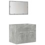 Set muebles de baño 5 piezas madera ingeniería gris hormigón de , Muebles de baño - Ref: Foro24-3324896, Precio: 295,14 €, De...