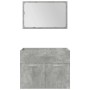 Set muebles de baño 5 piezas madera ingeniería gris hormigón de , Muebles de baño - Ref: Foro24-3324896, Precio: 295,14 €, De...