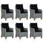 Garden dining set 7 pieces and light gray synthetic rattan cushions by vidaXL, Garden sets - Ref: Foro24-3060174, Price: 1,00...