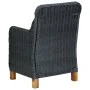 Set comedor jardín 7 pzas cojines ratán sintético gris oscuro de vidaXL, Conjuntos de jardín - Ref: Foro24-3060164, Precio: 9...