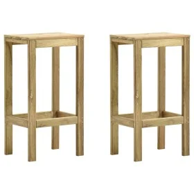 Garden stools 2 units impregnated pine wood by vidaXL, Garden chairs - Ref: Foro24-315408, Price: 55,97 €, Discount: %