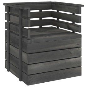 Grauer Massivholz-Gartensessel aus Kiefernholz von vidaXL, Modulare Sofas für den Außenbereich - Ref: Foro24-315417, Preis: 4...