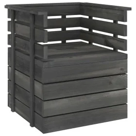 Grauer Massivholz-Gartensessel aus Kiefernholz von vidaXL, Modulare Sofas für den Außenbereich - Ref: Foro24-315417, Preis: 4...
