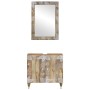 Zweiteiliges Badezimmermöbelset aus massivem Mangoholz. von , Badezimmermöbel - Ref: Foro24-3310135, Preis: 156,44 €, Rabatt: %