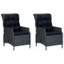Garden dining set 9 pieces with dark gray synthetic rattan cushions by vidaXL, Garden sets - Ref: Foro24-3060183, Price: 1,00...