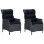 Garden dining set 9 pieces with dark gray synthetic rattan cushions by vidaXL, Garden sets - Ref: Foro24-3060183, Price: 1,00...