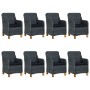 Set comedor jardín 9 pzas cojines ratán sintético gris oscuro