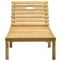 Garden lounger with impregnated pine wood table by vidaXL, Loungers - Ref: Foro24-315397, Price: 104,01 €, Discount: %