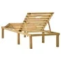 Garden lounger with impregnated pine wood table by vidaXL, Loungers - Ref: Foro24-315397, Price: 100,41 €, Discount: %