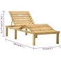 Garden lounger with impregnated pine wood table by vidaXL, Loungers - Ref: Foro24-315397, Price: 100,41 €, Discount: %
