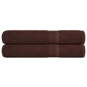 Toallas 2 uds 100% algodón marrón 100x200 cm 600 gsm de , Toallas - Ref: Foro24-136770, Precio: 41,36 €, Descuento: %